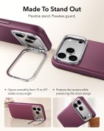 ESR Atelier Magnetic Flex Stand Case with Camera Control Button for iPhone 18/17 Series (Burgundy)
