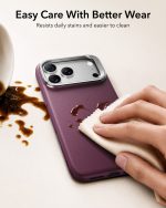 ESR Atelier Magnetic Flex Stand Case with Camera Control Button for iPhone 18/17 Series (Burgundy)