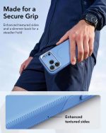ESR Cyber Tough Magnetic Flex Stand Case with Camera Control Button for iPhone 18/17 Series (Frosted Light Blue) - Image 6